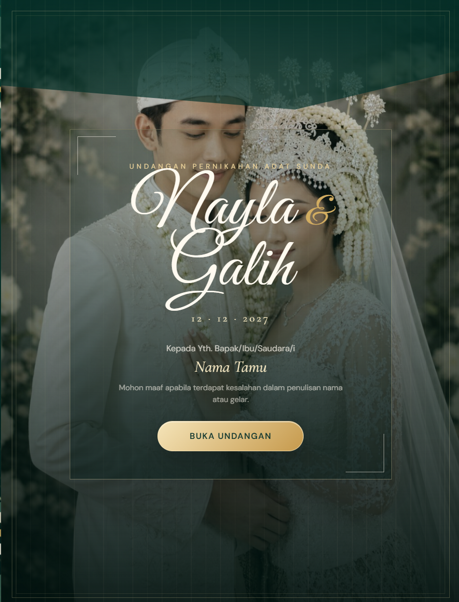 Template undangan pernikahan digital Template Sundanese Pine Garden